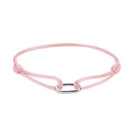 Textilarmband pink Connect Silber