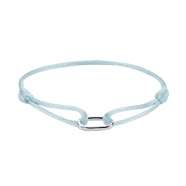 Textilarmband türkis Connect Silber