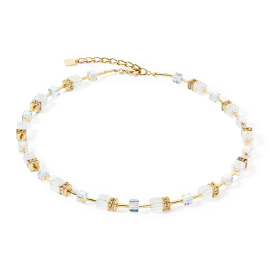 GeoCUBE® Iconic Nature Halskette gold-weiß