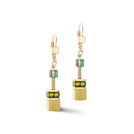 GeoCUBE® Iconic Mono Gold Ohrringe oliv
