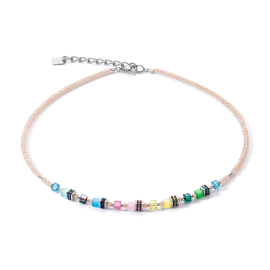 Halskette Mini Cubes multicolor pastell