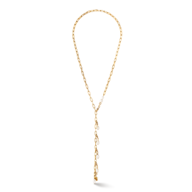 Halskette Modern Chain & Süßwasserperlen Charms gold