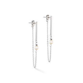 Ohrringe Solitaire Süßwasserperle silber