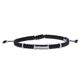Armband Heritage schwarz mit Diamanten
