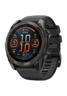 fēnix® 8 – 51 mm AMOLED Schwarz/Carbongrau