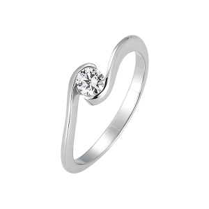Gerstner Verlobungsring Solitair Weißgold bei Juwelier Spinner