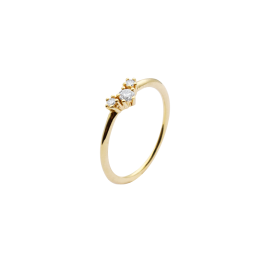 Sparkle Ring "smal" in 585/- Gold mit 3 Brillanten