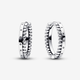 Pandora Signature Logo & Perlen Ohrringe