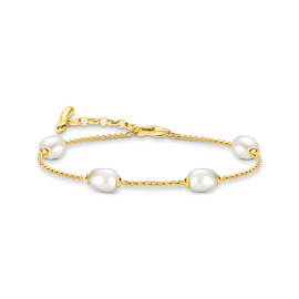 Armband mit Perlen Natural Beauty vergoldet