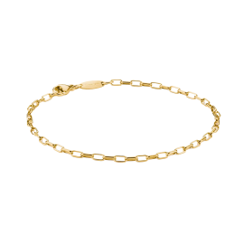 Charm-Armband Paperclip vergoldet