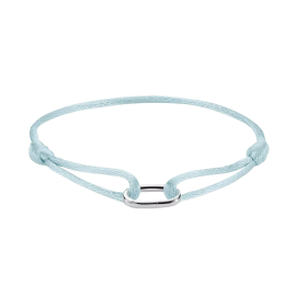 Textilarmband türkis Connect Silber