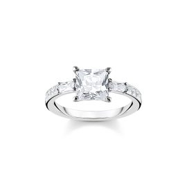 Ring weiße Steine silber