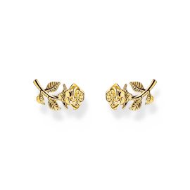 Ohrstecker Rose Roses Romance vergoldet